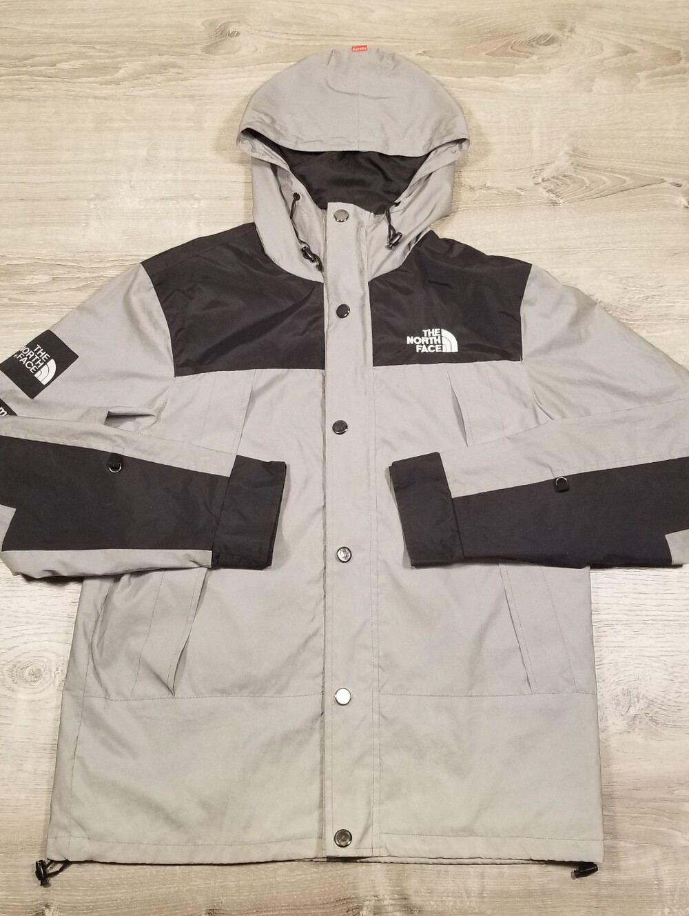 Supreme North Face MOUNTAIN PARKA REFLECTIVE SILVER BLACK 3M Mens XL Jacket TNF